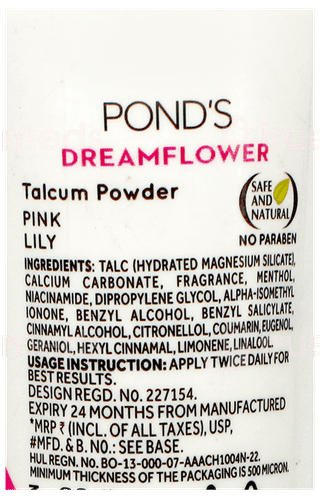 Ponds Dreamflower Pink Lily Fragrant Talcum Powder 100Gm